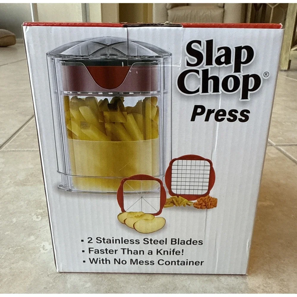 New Slap Chop Press French Fry Potato Cutter Onion chopper Apple‎ Dicer ETC